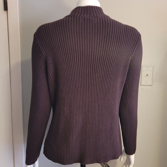 Croft & Barrow Chocolate Brown Coatigan Jacket Womens Medium Neutral Cozycore - Picture 5 of 12